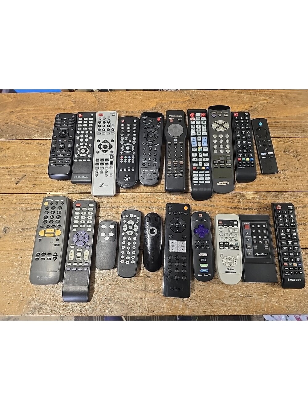 Lot of 20 Mixed Remote Controls Roku Vizio Zenith Samsung Sharp Panasonic